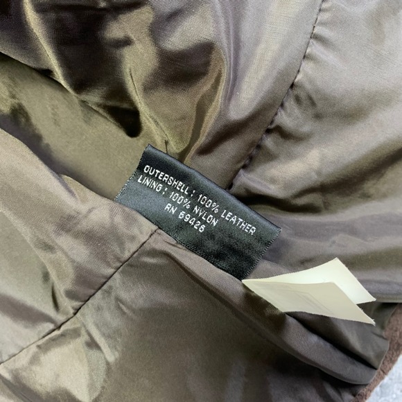 VINTAGE Wilsons Leather Suede Jacket Womens Large Brown Zip Up Pockets 90s - Picture 8 of 16